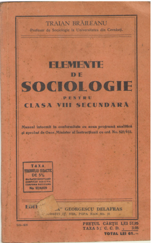 elemente de sociologie pentru clasa VIII secundara