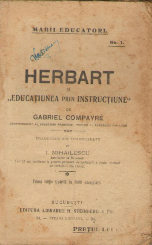 herbart si educatiunea prin instructiune