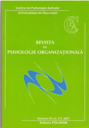 Revista de Psihologie organizationala Nr. 3-4, 2007