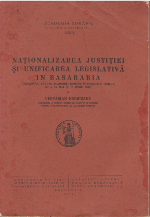 Nationalizarea justitiei si unificarea legislativa in Basarabia