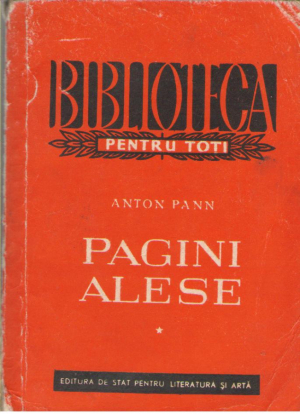 Pagini alese Anton Pann Volumul I