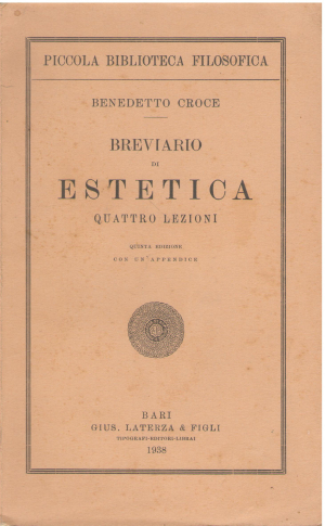 breviario di estetica quatro lezioni