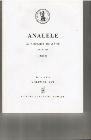 Analele Academiei Romane anul 139  2005