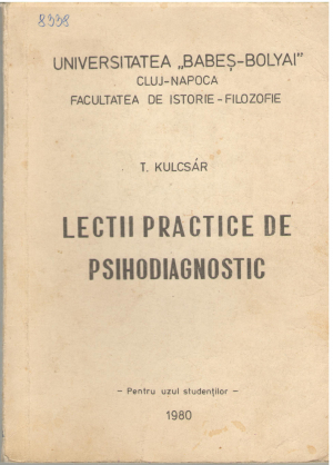 Lectii practice de Psihodiagnostic