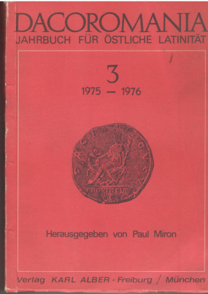 dacoromania  jahrbuch fur ostliche latinitat 3 1975-1976