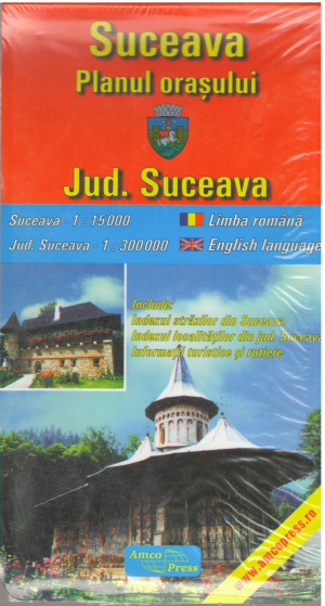 Suceava - Planul orasului 1:15000  jud. suceava 1:300000