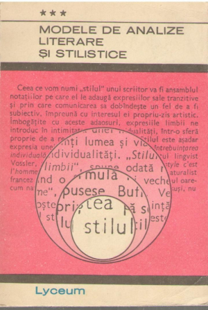Modele de analize literare si stilistice