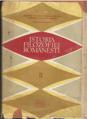 ISTORIA FILOZOFIEI ROMANESTI VOLUMUL II 1900-1944 PARTEA I