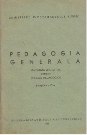 Pedagogia generala brosura a VII-a