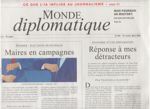 LE MONDE DIPLOMATIQUE NO 864 MARS 2026