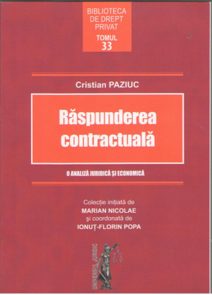 Raspunderea contractuala  O analiza juridica si economica