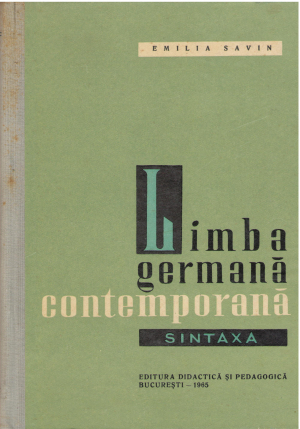 limba germana contemporana sintaxa