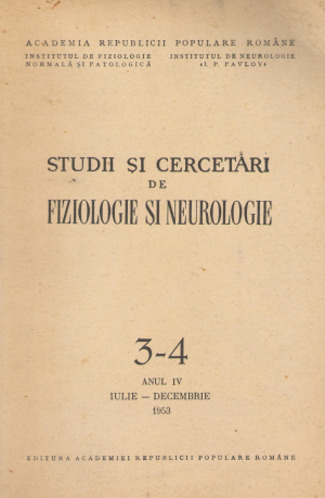 studii si cercetari de fiziologie si neurologie anul IV