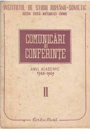 comunicari si conferinte anul academic 1948-1949 ii
