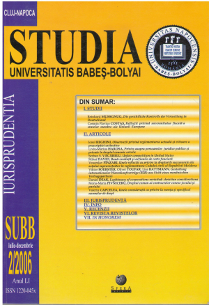 studia universitatis babes-bolyai Nr. 2/2006