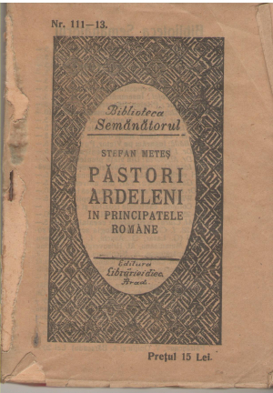 pastori ardeleni in principatele romane