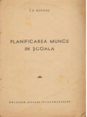 Planificarea muncii in scoala