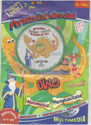 Piticlic Sa invatam in lumea lui Dino Portofoliul elevului 6-11 ani Matematica Perspicacitate CD-ROM