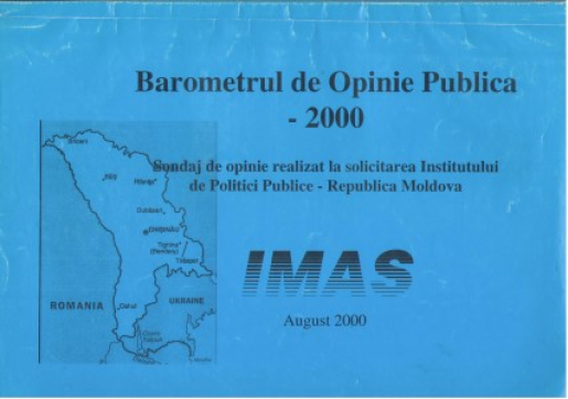 Barometru de opinie publica 2000 sondaj de opinie realizat la solicitarea institului de politici publice Republica Moldova