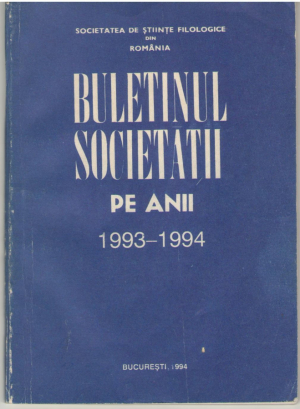 Buletinul Societatii de Stiinte Filologice din Romania