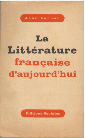 La litterature Francaise d`aujourd`hui