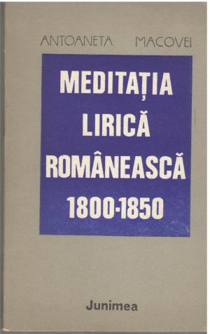 Meditatia lirica Romaneasca 1800-1850