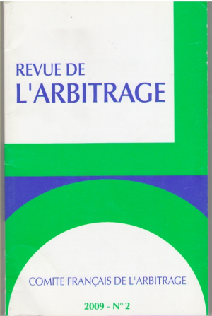 Revue de L'arbitrage Nr 2  2009