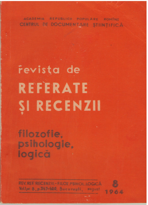 revista de referate si recenzii filozofie, psihologie, logica