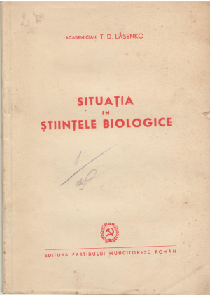 situatia in stiintele biologice referat prezentat la sesiunea academiei de agronomie v.i. lenin