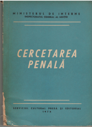 cercetarea penala pentru uzul ofiterilor si subofiterilor de militie