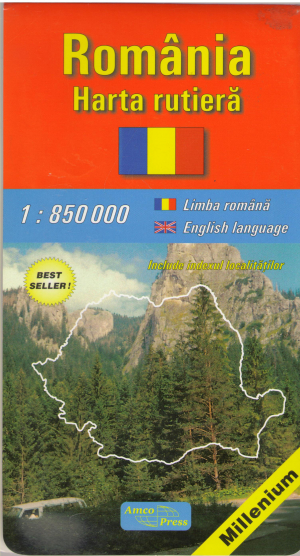 Romania Harta rutiera 1:850000
