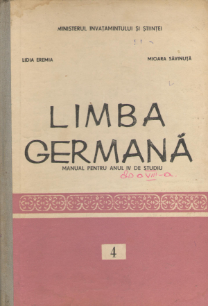 limba germana manual pentru anul IV de studiu