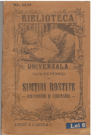Simtiri rostite Discusuri si insemnari