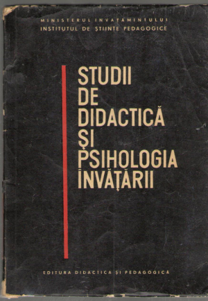 Studii de didactica si psihologia invatarii