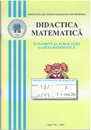 Didactica matematica  Supliment al publicatiei Gazeta matematica nr.1 2016