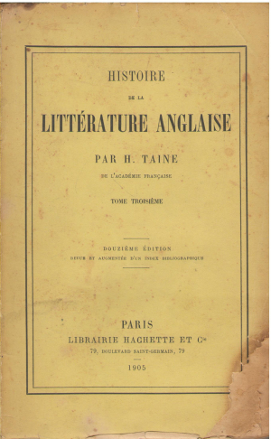 histoire de la Litterature anglaise tome troisieme