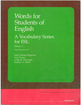 Words for Students of English a Vocabularz series fosr ESL vol 2