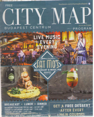 Budapest centrum city map 1:22000