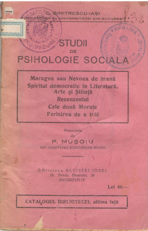 studii de psihologie sociala