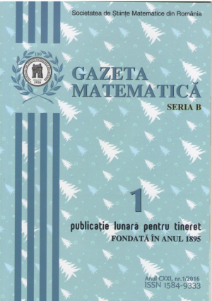 Gazeta Matematica  Seria B nr.1-12 2016 Abonament anual