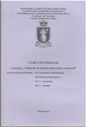 curs universitar la disciplina elemente de cultura universala si nationala