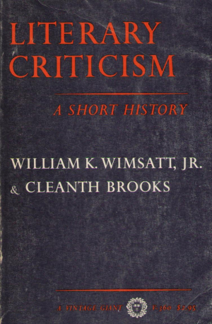 literary criticism a short history