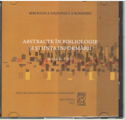 Abstracte in bibliologie si stiinta informarii nr.1/2012 DVD