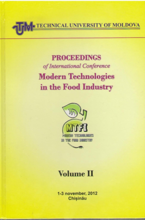 Proceedings of International Conference Modern Technologies in the Food Industry Volume II 1-3 November, 2012