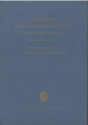 Grundriss der Organischen Chemie von Oppenheimer und Naegeli