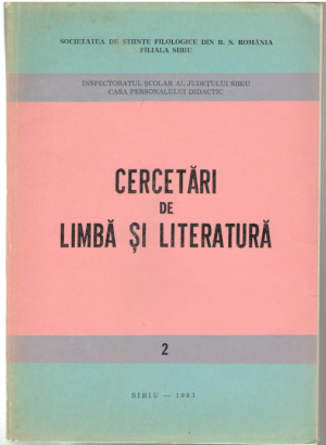 Cercetari de limba si literatura