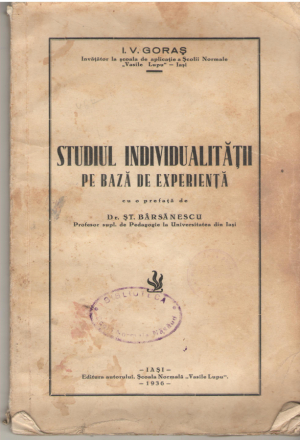 Studiul individualitatii pe baza de experienta