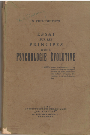 essai sur les principes d'une psychologie evolutive