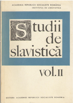 studii de slavistica vol II