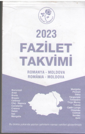fazilet takvimi 2023 romanya-moldova romania-moldova hayat rehberi